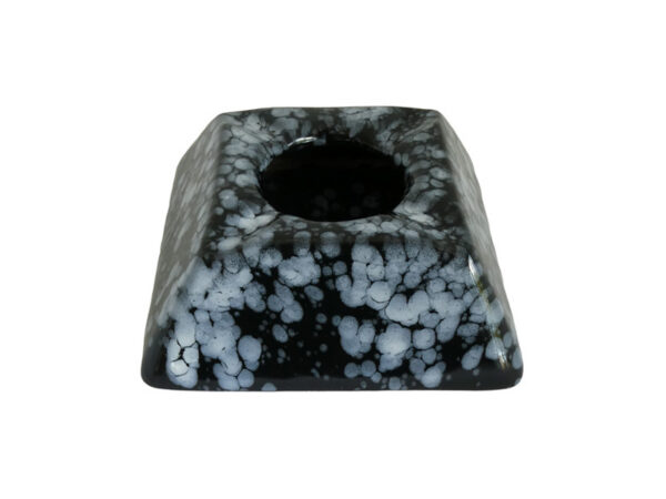 Square Ceramic Black & White Ashtray