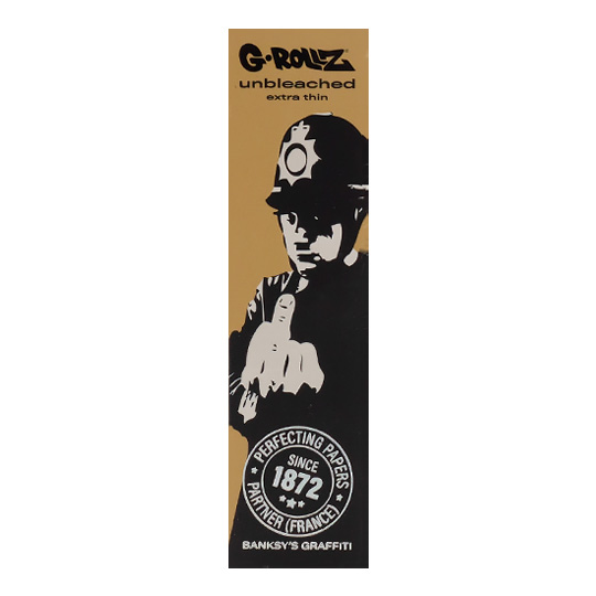 G-Rollz Banksy's Graffiti Rude Copper King Size Slim Rolling Papers, Tips & Poker