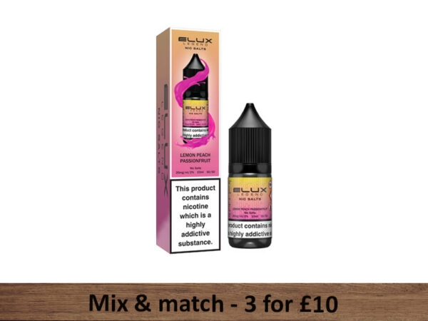 Lemon Peach Passionfruit Nic Salts - Elux Legend
