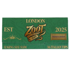 Zoot Green French Wood King Size Slim Rolling Papers